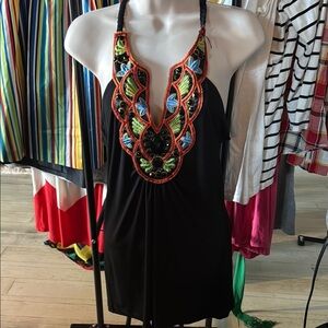 Vibrant Embroidered Top